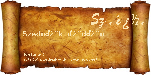 Szedmák Ádám névjegykártya